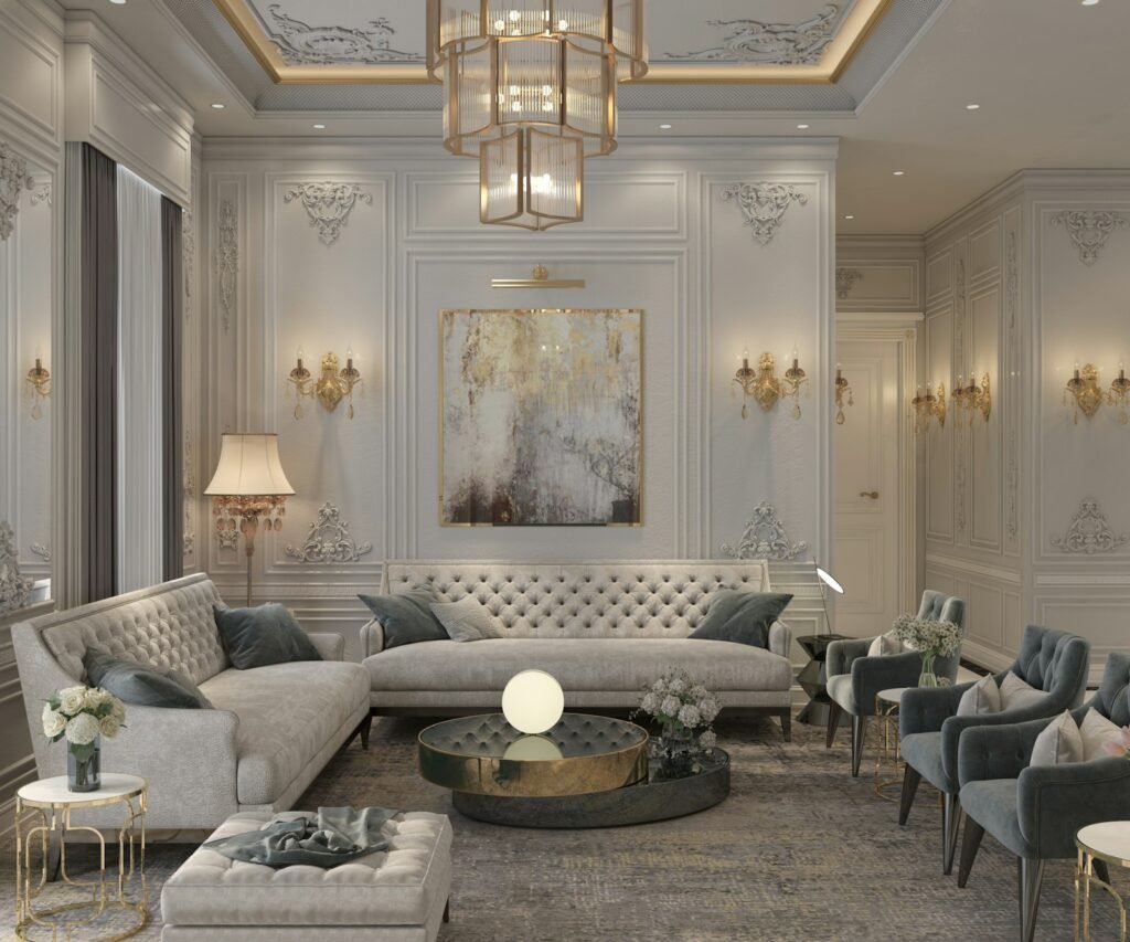 Finished lounge interior