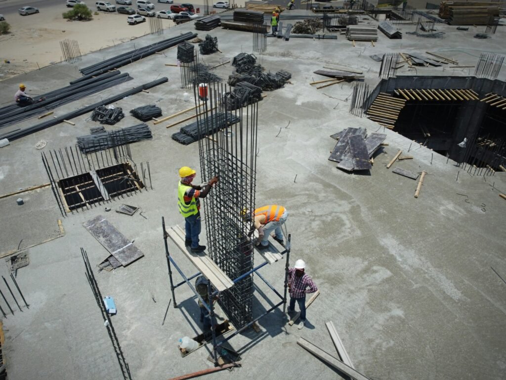 Team on a construction site